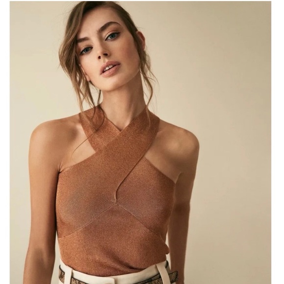 Reiss Tops - Reiss Copper Knit Fabric